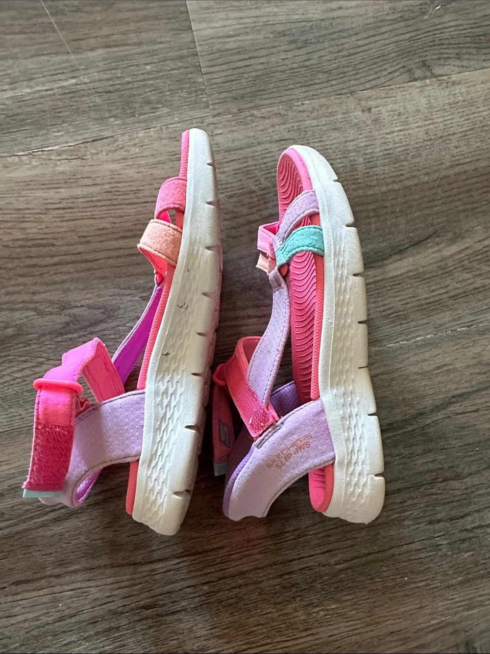 Skechers Girls Pink Pastel Accent Sport Sandals